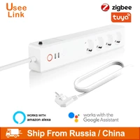 useelink zigbee smart power strip 10a euuk and bar multiple outlet extension cord with 2 usb and 4 ac plugs by tuya