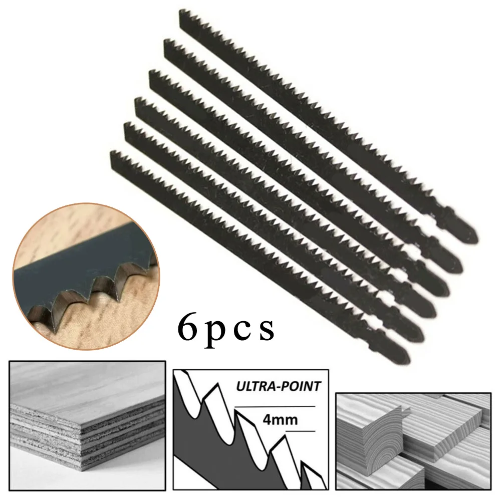 

Set Saw Blades Industrial Tools Equipment Black Steel Jigsaw Fast Cutting