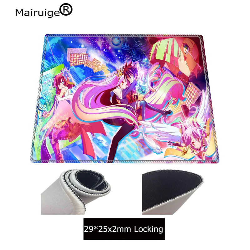 NO Game No Life Anime Large Mouse Pad Mousepad Natural Rubber Gaming Table Mat with Locking Edge for CSGO DOTA 2 | Компьютеры и офис
