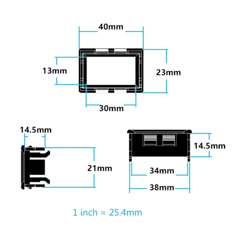 

DC 0-99.99V (100V) 4 Digits 0.36inch Mini Digital Voltmeter 3 Wire Voltage Panel Meter