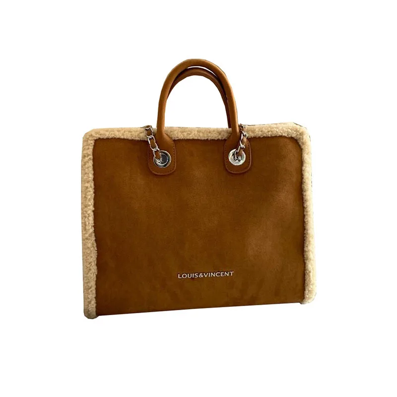 

Online celebrity ins plush tote bag female underarm shoulder messenger bag large capacity chain bag 2020 new tide