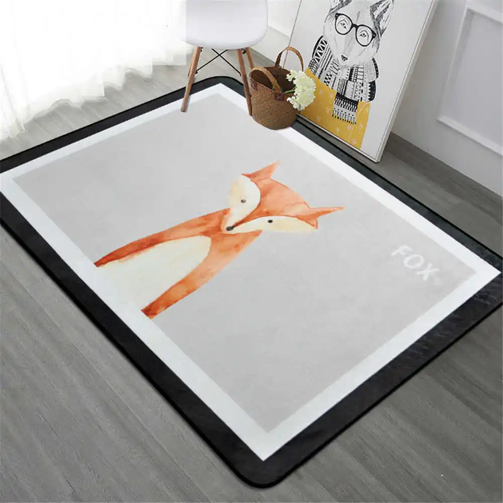 Новинка мягкие коврики с милыми мультяшными животными большие Нескользящие