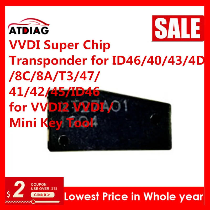 10-50 шт./лот Xhorse VVDI супер чипа для ID46/40/43/4D/8C/8A/T3/47/41/42/45/ID46 для VVDI2 VVDI/мини ключ инструмент