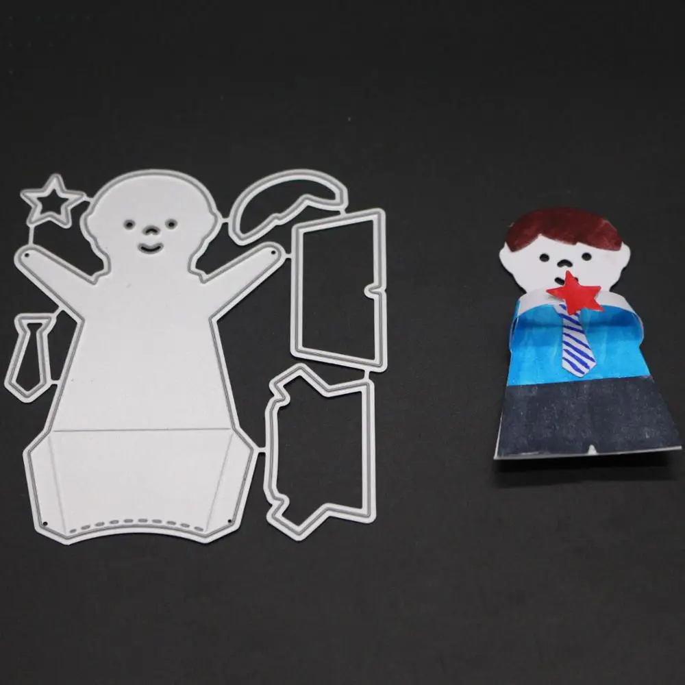 

Cute little boy Metal Cutting Dies for Scrapbooking Photo Album Embossing DIY Paper Cards Making Decorative Stencil Craft