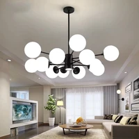 nordic led chandeliers glass lighting minimalist molecular chandeliers for living room bedroom bar restaurant lighting