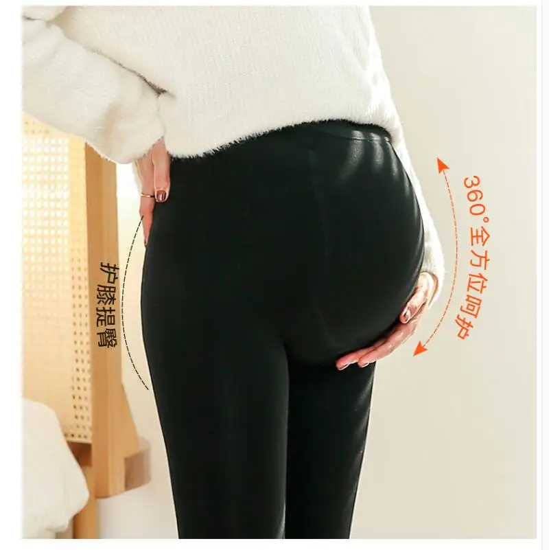 

Maternity Clothes Winter Leggings large yards thickened velvet pregnant women pants Trousers Pregnancy Warm care legs 2020 New