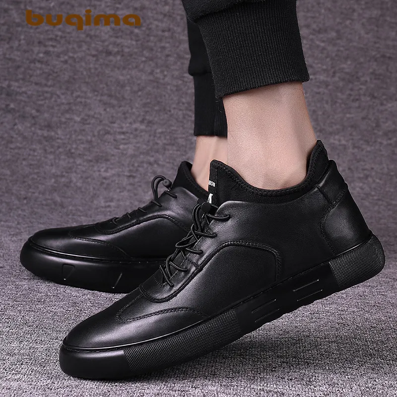 Buqima/повседневная кожаная обувь Мужская Высококачественная спортивная средней