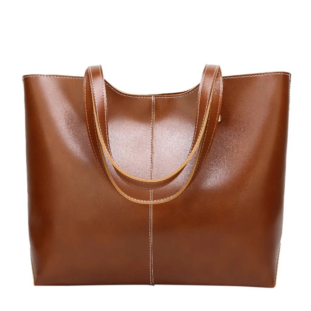 2019 весна осень Новая модная женская Большая вместительная кожаная сумка мягкая