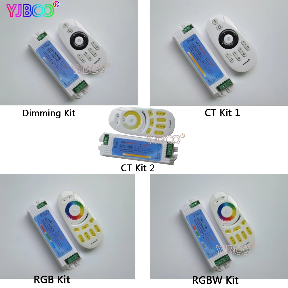 DC12-24V 2 4G 4 Zone длинный пластиковый shellpress беспроводной дистанционный dimimg CT/RGB/RGBW