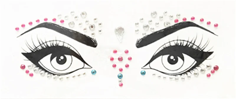 Украшения для лица 1 шт. рождественские наклейки сделай сам бровей боди арта