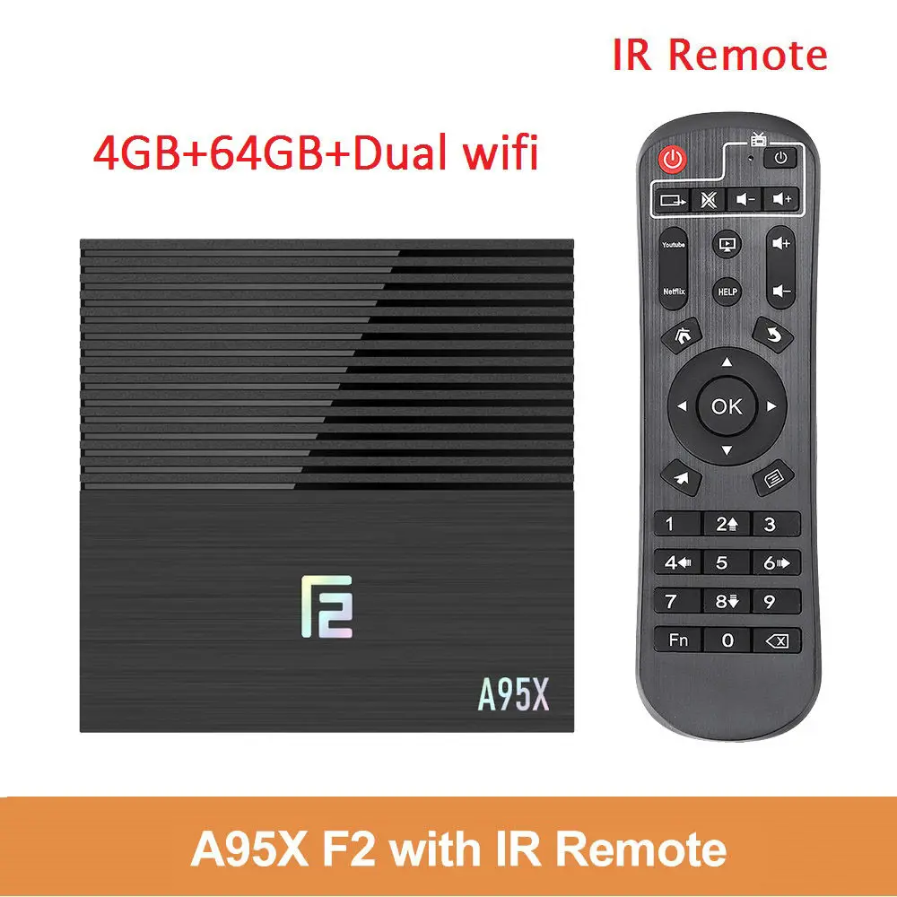 4G64G A95x F2 Android 9,0 Smart tv Box 4 Гб ОЗУ 64 Гб ПЗУ Amlogic S905 двойной Wifi 4K Google Store Youtube PK X96 MAX медиаплеер 4G32G - Цвет: 4G64G