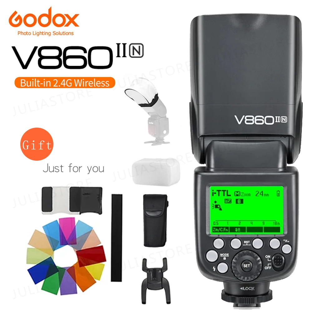 Godox V860II V860IIN 2 4G TTL литий-ионная батарея для Камеры Вспышка Speedlite Nikon D800 D700 D7100 D7000 D5200