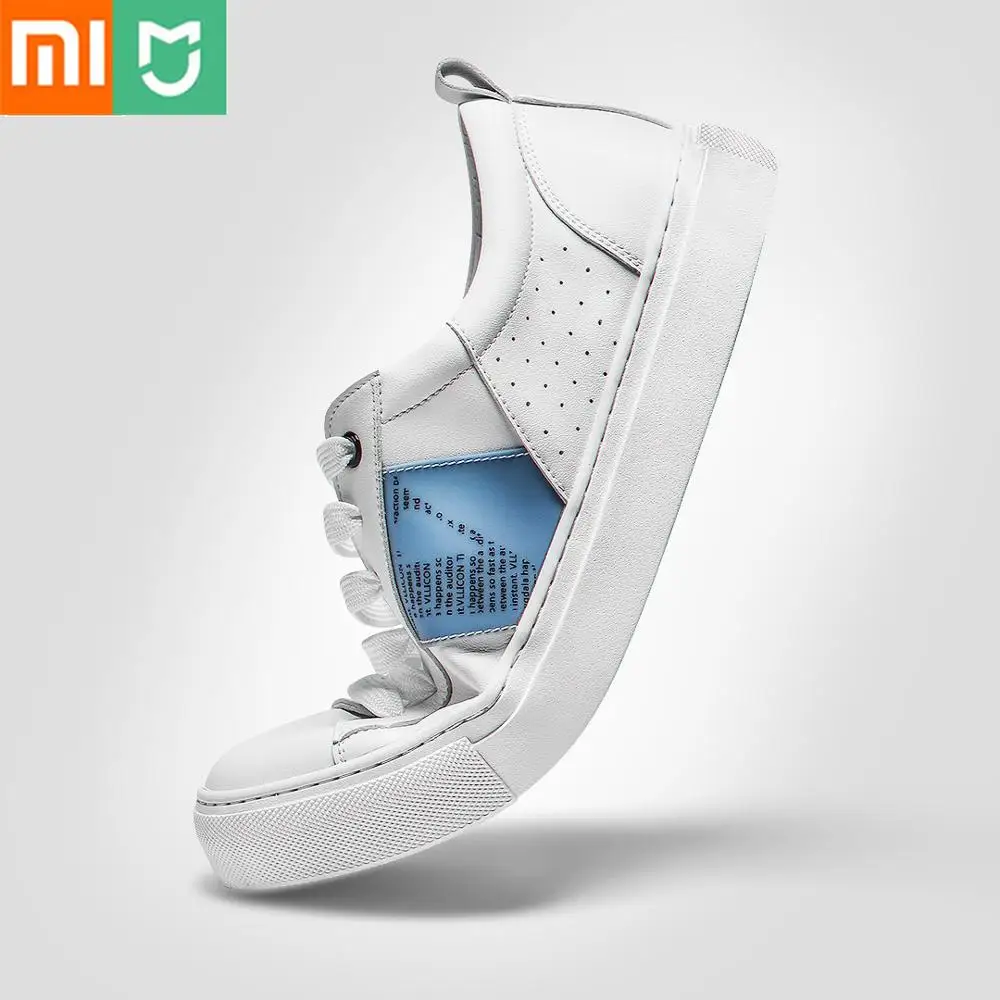 Повседневные кожаные туфли Xiaomi VLLICON на плоской подошве весенне осенние кроссовки