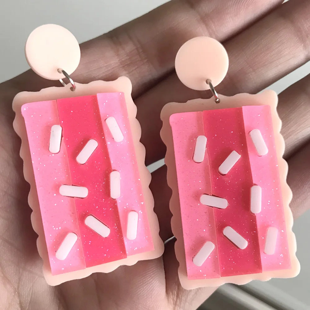 2019 модные забавные дизайнерские акриловые висячие серьги в виде клубники