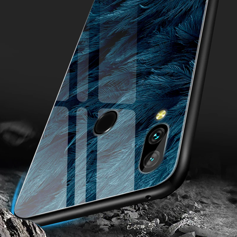 Чехол из закаленного стекла для Huawei Honor 6X 7X 7A 7C 8A 8X 9Lite модная задняя крышка Y6 Y9 2018