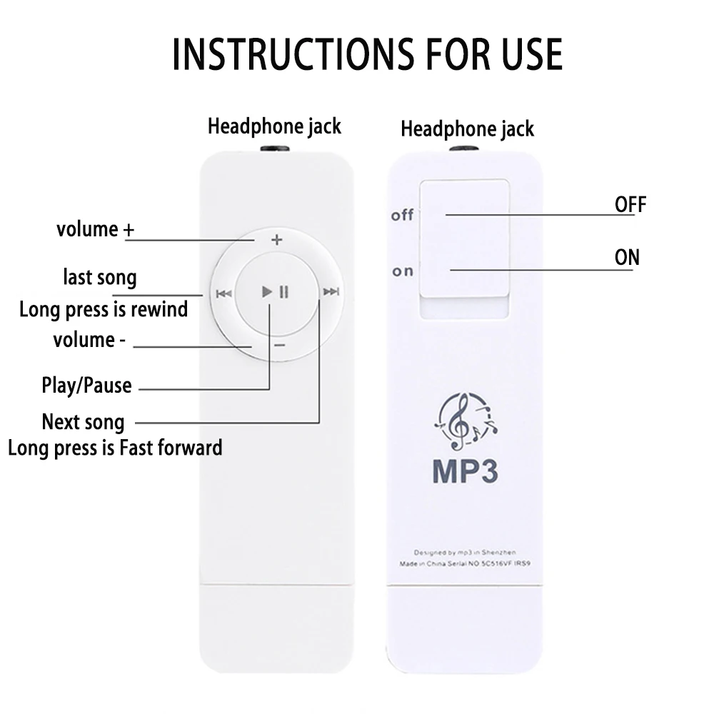MP3-плеер USB в линии портативный полосы Спорт без потерь Звук Музыка Медиа