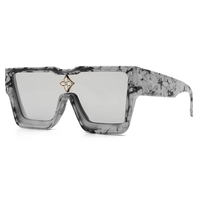 

2021 Fashion Plastic Cat Eye Women Oversized Sunglasses Brand Designer Vintage Retro Mirror Sun Glasses For Female UV400 Oculos