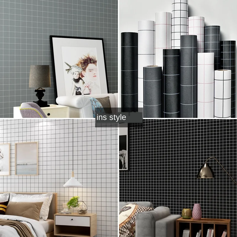 3M Thickened pvc self-adhesive wallpaper Nordic bedroom furniture renovation adhesive paper pure white waterproof | Обустройство дома