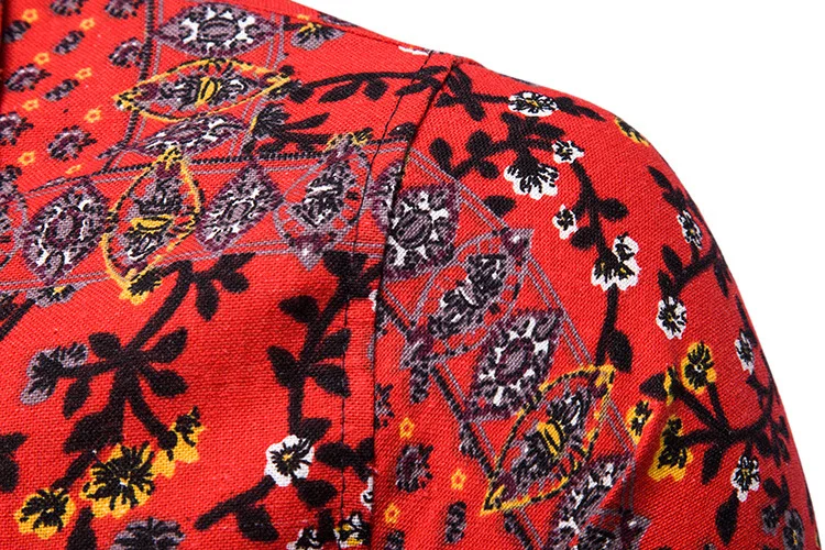 Vintage Shirt Men Slim Fit Camisas Hombre 2022 Brand New Short Sleeeve Paisley Hawaiian Mens Cotton Linen Dress Shirts 5XL |