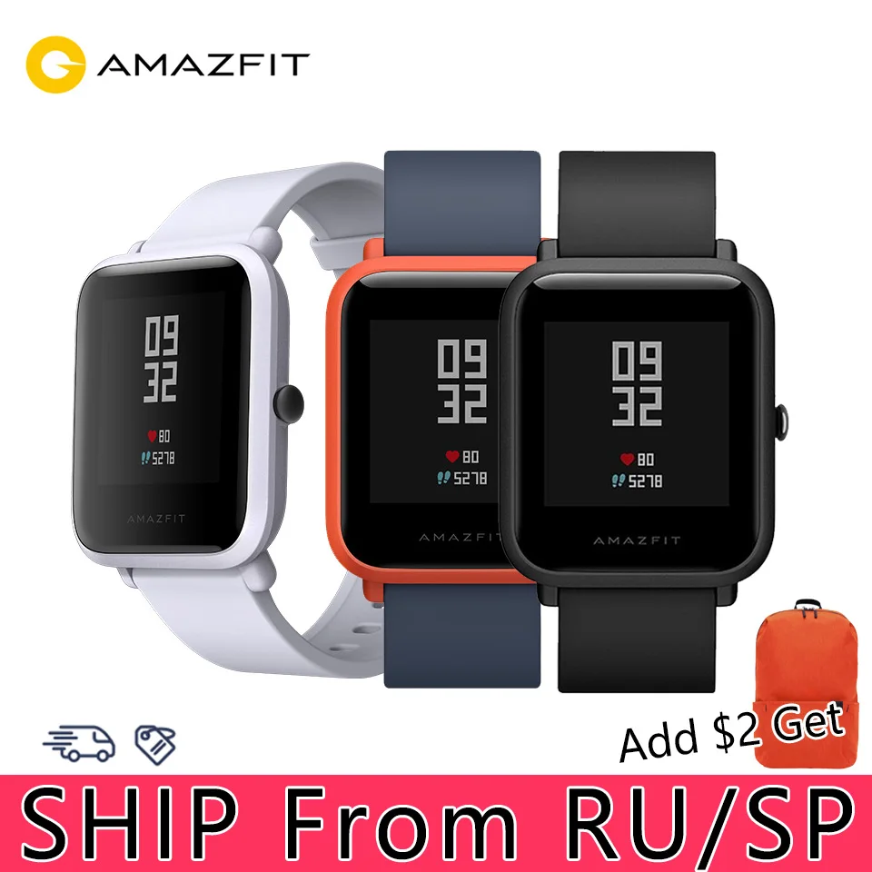 Смарт-часы Xiaomi Huami Amazfit Bip, gps, умные часы, Android iOS, монитор сердечного ритма, 45 дней, батарея bip Life, Смарт-часы, ремешок