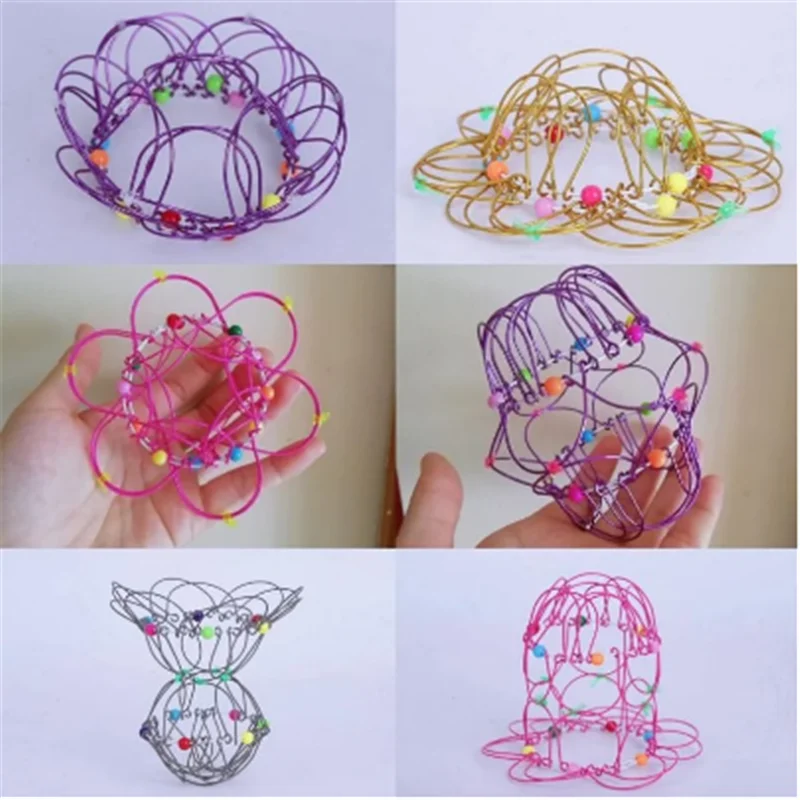 

Антистрессовая игрушка, декомпрессионная Гибкая корзина, мягкая деформированная сталь, волшебное железное кольцо, регулируемая корзина дл...