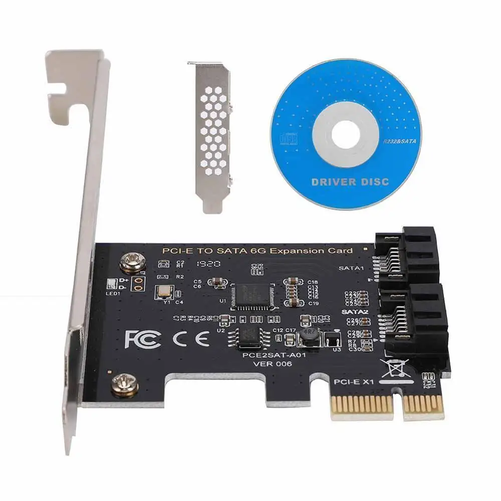1X 4X 8X 16X PCI E карты Express на SATA 3 0 2 портовые III 6 Гбит/с расширительные платы адаптера