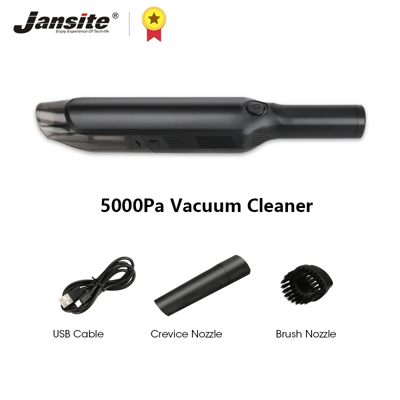 

Jansite Handheld Wireless Vacuum Cleaner Rechargeable Cyclone 5000Pa Suction Car Vacuum Cleaner Cordless Wet/Dry Auto Portable