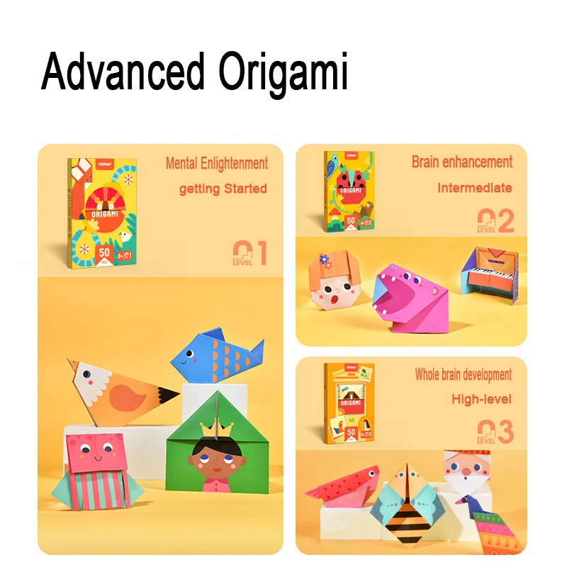 Mideer DIY Handmade Origami Paper-cut Art Stickers Educational Learning Craft Toys For Kindergarten Baby Children Kids Gifts