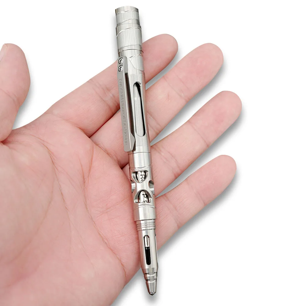 

TWOSUN TC4 Titanium Alloy Tactical pen PenSelf Defense Writing School Office Pocket Pen broken window G2 LED TS-PEN21
