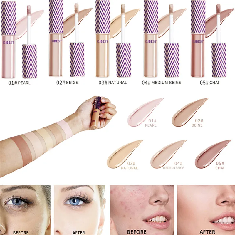 Полностью закрывающий консилер жидкий удобный Профессиональный для глаз крем