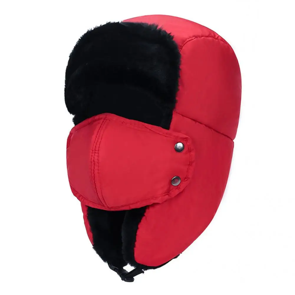 

Windproof Warm Hat Winter Warm Bomber Hats Men Women Russian Trapper Thermal Hat Trooper Snow Ski Hat Cap Acrylic Lei Feng Cap