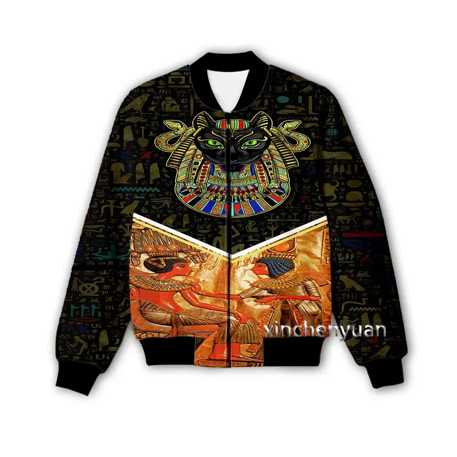 Куртка Фараона Мужская/женская с 3D принтом свободного покроя