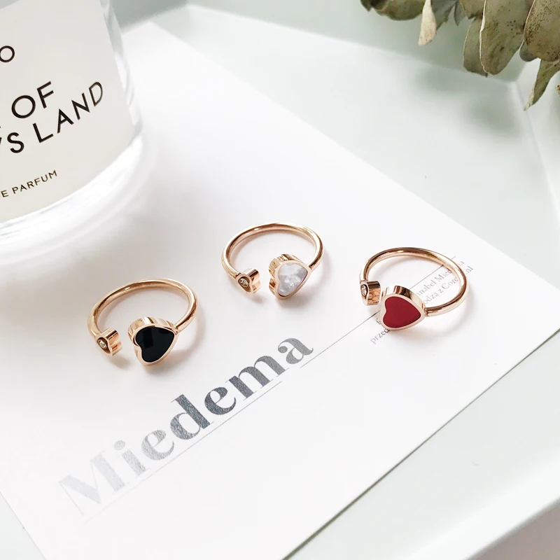 Женское Открытое кольцо из титановой стали цвета розового золота | Украшения и