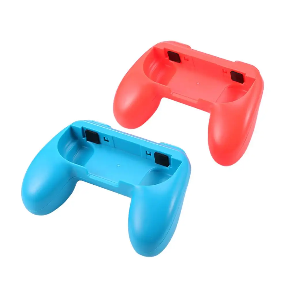 1 Set Left + Right ABS Hand Grip Stand Holder Simply Insert for Nintend Switch for NS Joy-Con Controller Hand Grip Red + Blue