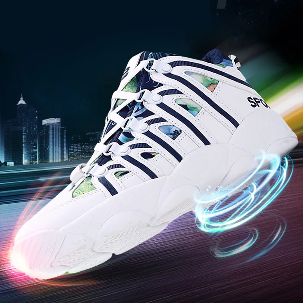 Мужская спортивная баскетбольная обувь на плоской подошве Уличная из