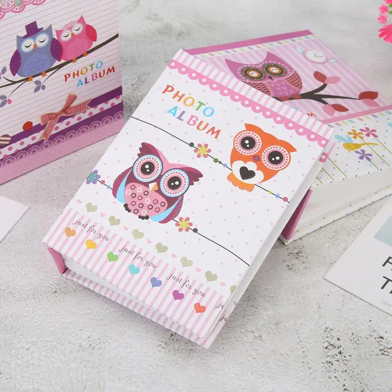 Фотоальбом большой вместимости с милым принтом совы 100 листов чехол для семейных