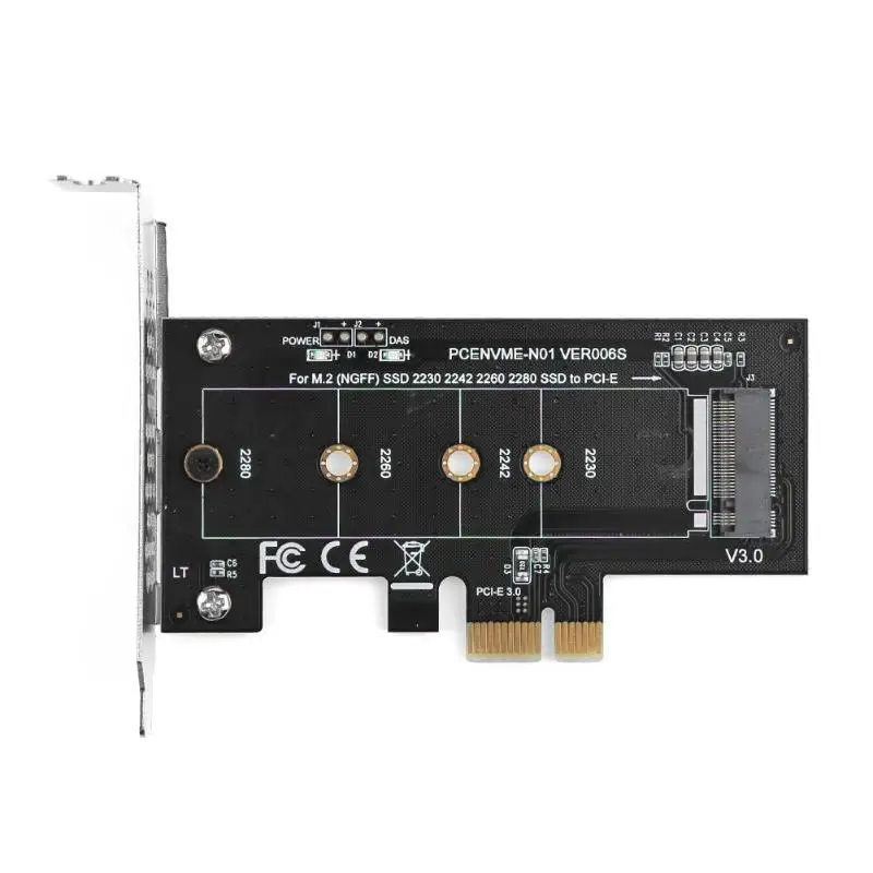 Переходник PCI-E x1 в M.2 NVMe M Key Slot 3 0 с низкопрофильным кронштейном для Samsung PM961 960EVO SM961