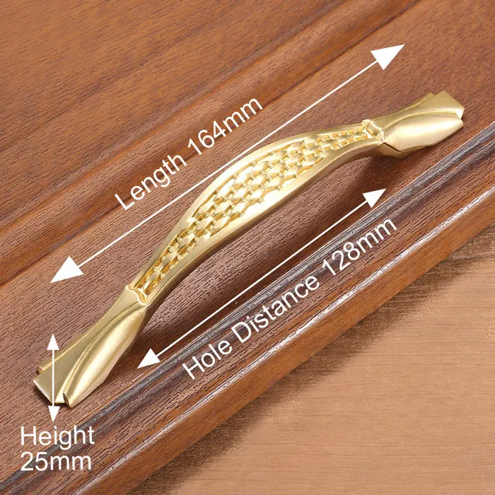 Handle-T1087-128 KAK медные латунные ручки шкафа для двери кухонного шкафа ручки для выдвижных ящиков Европейское винтажное Золотое оборудование для обработки мебели - Цвет: Handle-T1087-128