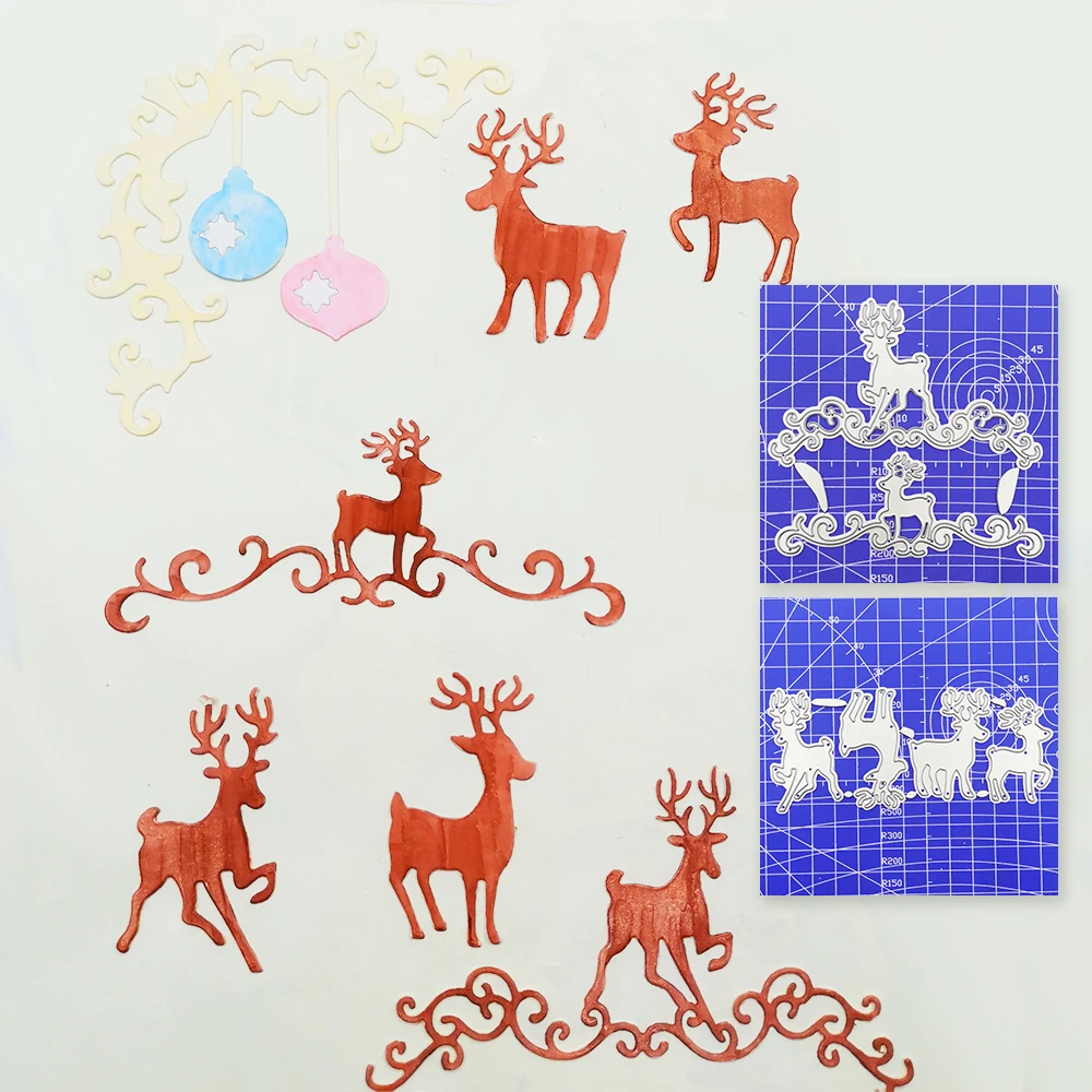 Рождественский олень коллекция ремесло металлическая рамка шаблоны Скрапбукинг