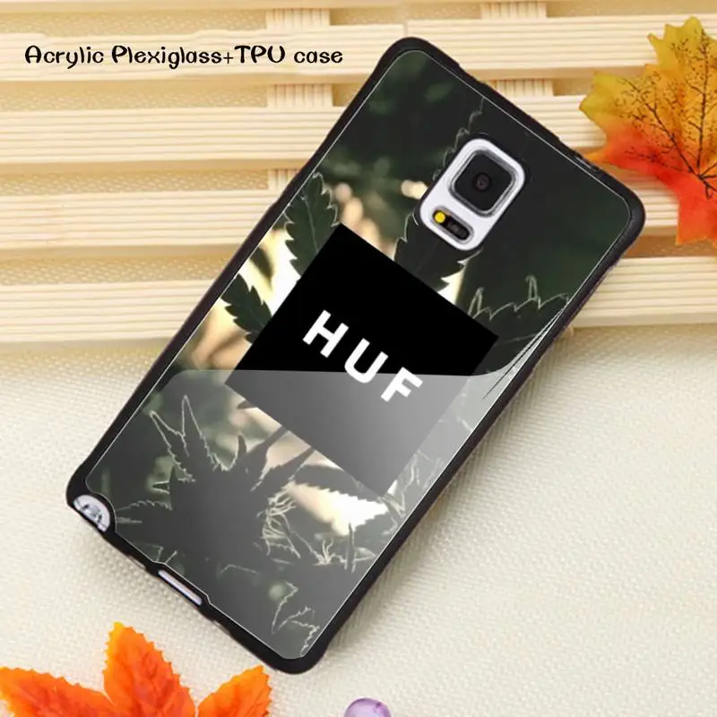 

Awesome HUF Phone Case Acrylic Plexiglass TPU phone case For Samsung Note20 10 9 8 7 5 Pro ULTRA