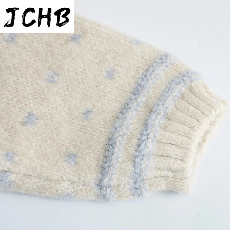 

SHZQJCHB Women Casual O Neck Patchwork Cardigans Female Long Sleeve Vintage Sweater Ladies Knitted Outerwear Cardigan Coat