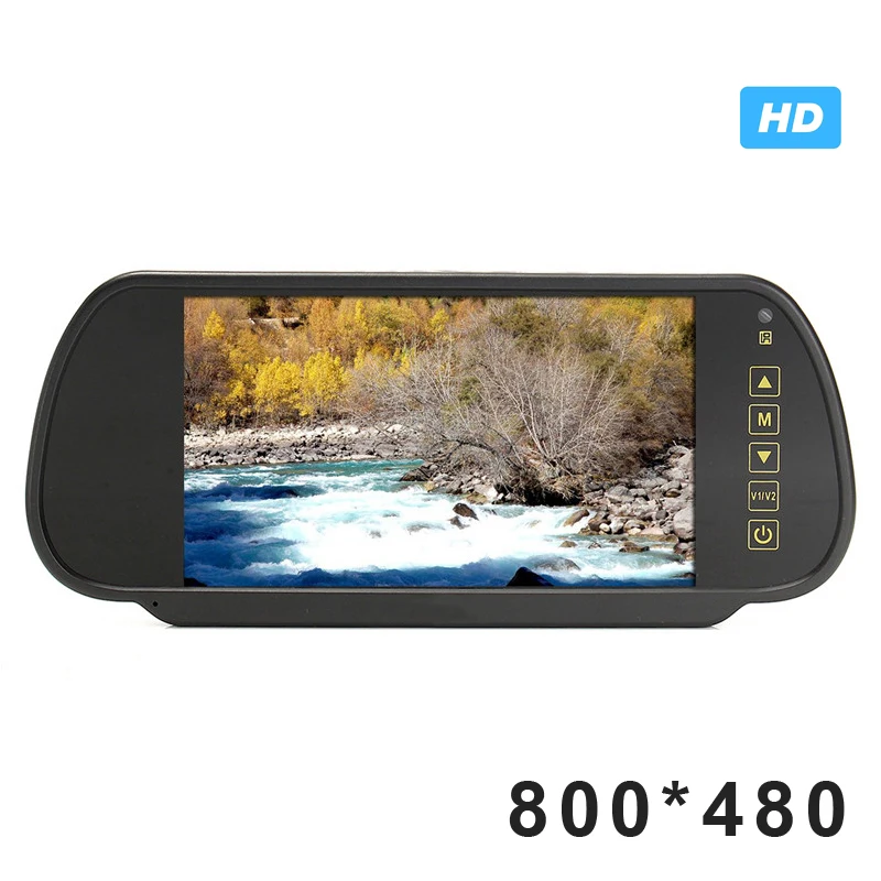 

7-дюймовый TFT LCD сенсорная кнопка автомобильного зеркала монитора + камера заднего вида ночного видения опционально