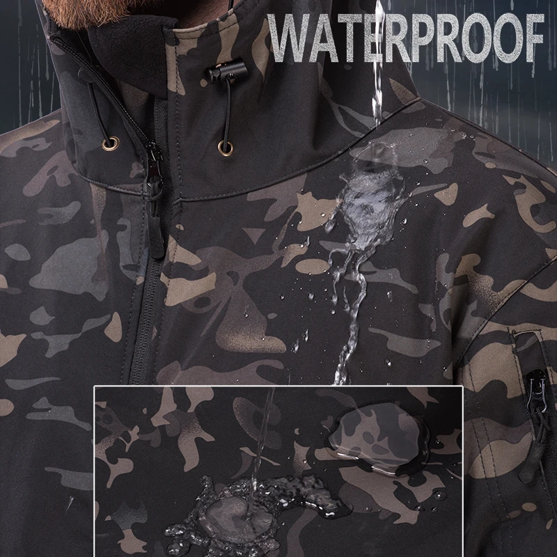 Мужские тактические костюмы Softshell уличная одежда для походов военная