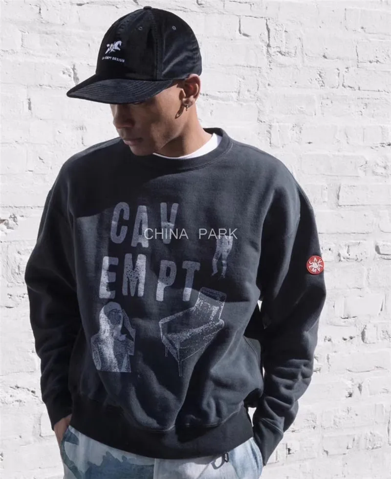 

CE CAV EMPT Overdye Chair Crewneck Men Women Wash Crewneck CAVEMPT Cav Empt Hoodie