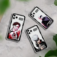 jujutsu kaisen satoru gojo anime phone case transparent soft for iphone 6 6s 7 8 plus 11 12 13 mini x xs xr pro max cover