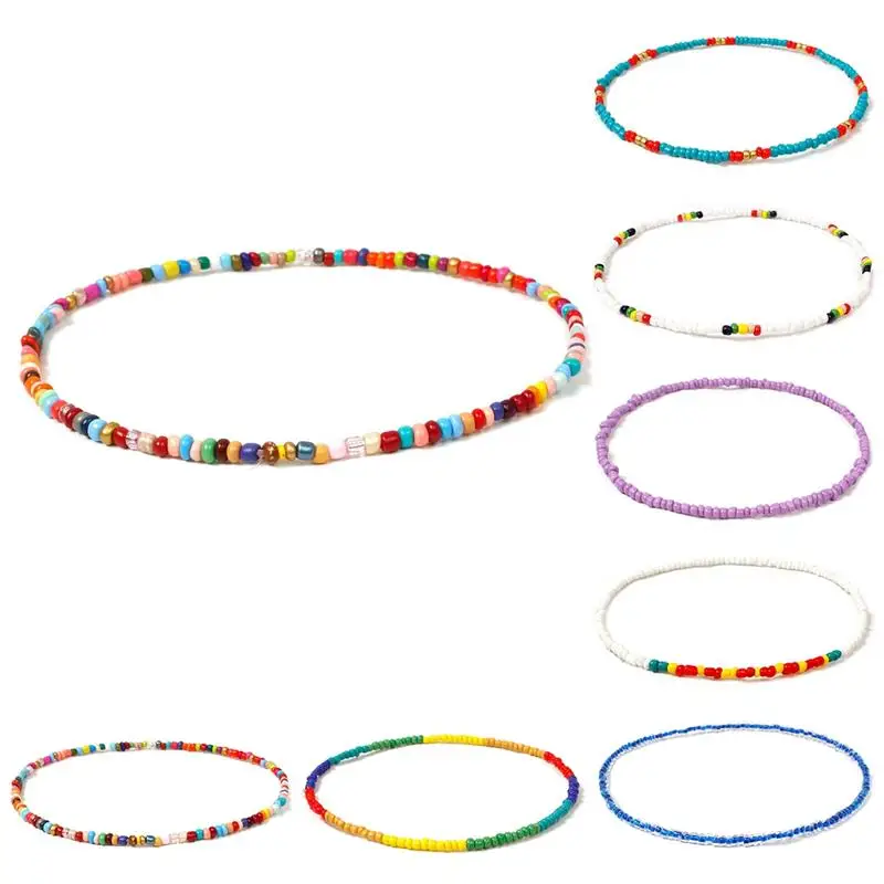 Coxeer 1 шт. богемный стиль украшение из бисера ожерелье-чокер ручной работы милое