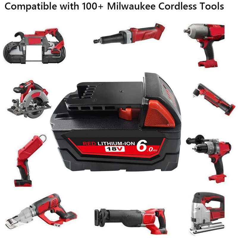 Сменный аккумулятор 18 в для Milwaukee литий ионный 48 11 1820 1850 1860 1828 10
