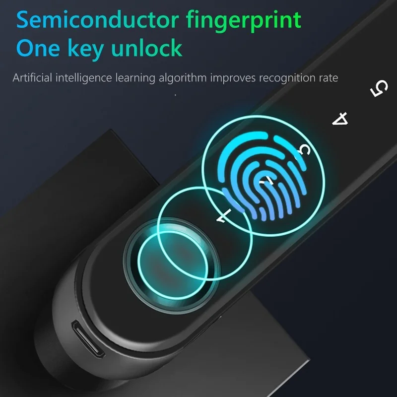 

Home Lever Handle Lock Home Door Lock Electronic Door Lock Smart TTLock App Control Biometric Fingerprint Password