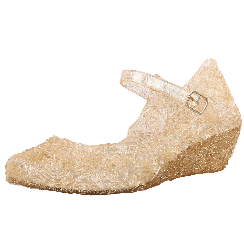 Сандалии на высоком каблуке для девочек летняя повседневная обувь принцесс с