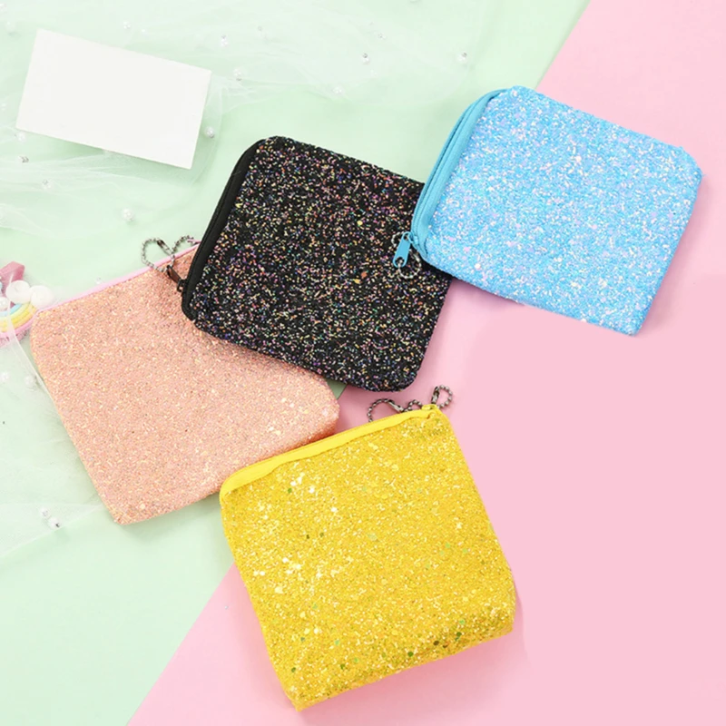 

Fashion Mermaid Sequins Coin Purse Mini Wallet Girl Glittering Purse Women Handbag Party Zipper Clutch Bag Earphone Package